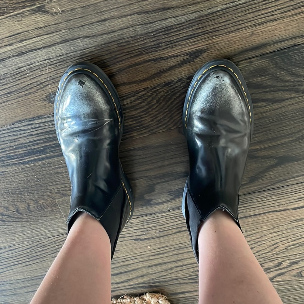 Doc Martens silver tip booties
